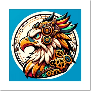 Steampunk Anthro Avian Griffin Art Posters and Art